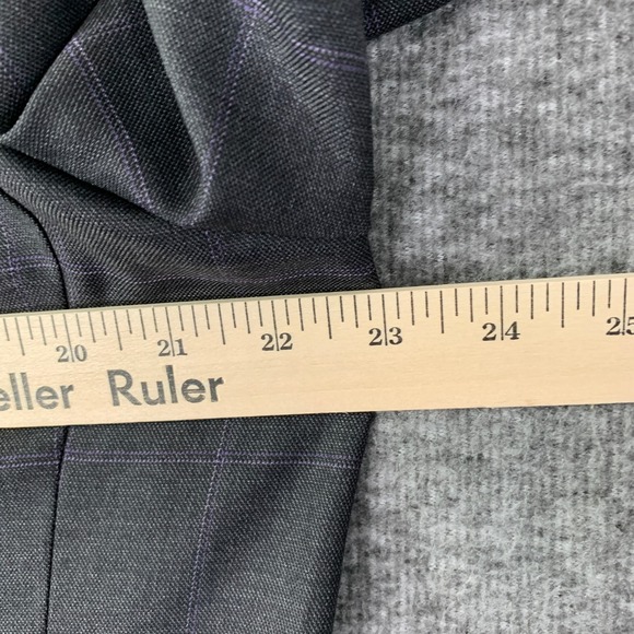 Etro Milano Blazer Jacket Men 44R Gray Windowpane Wool - Picture 12 of 16